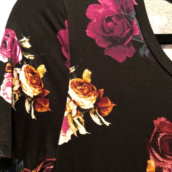 Black floral midi dress - Picture 4 of 5